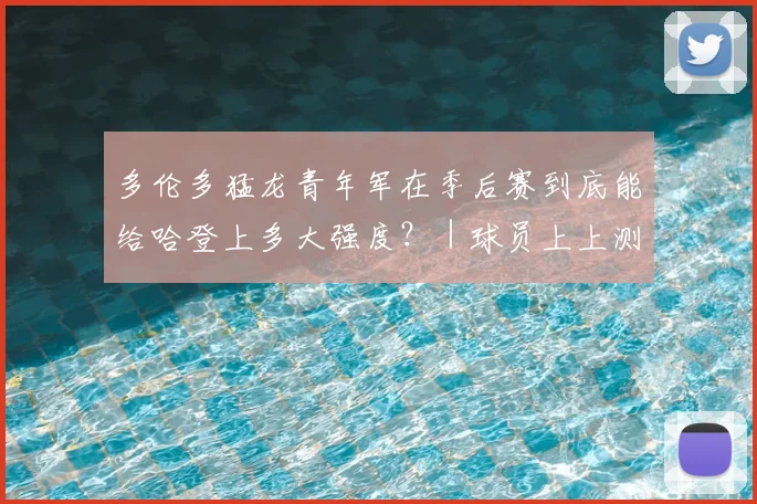 多伦多猛龙青年军在季后赛到底能给哈登上多大强度？｜球员上上测